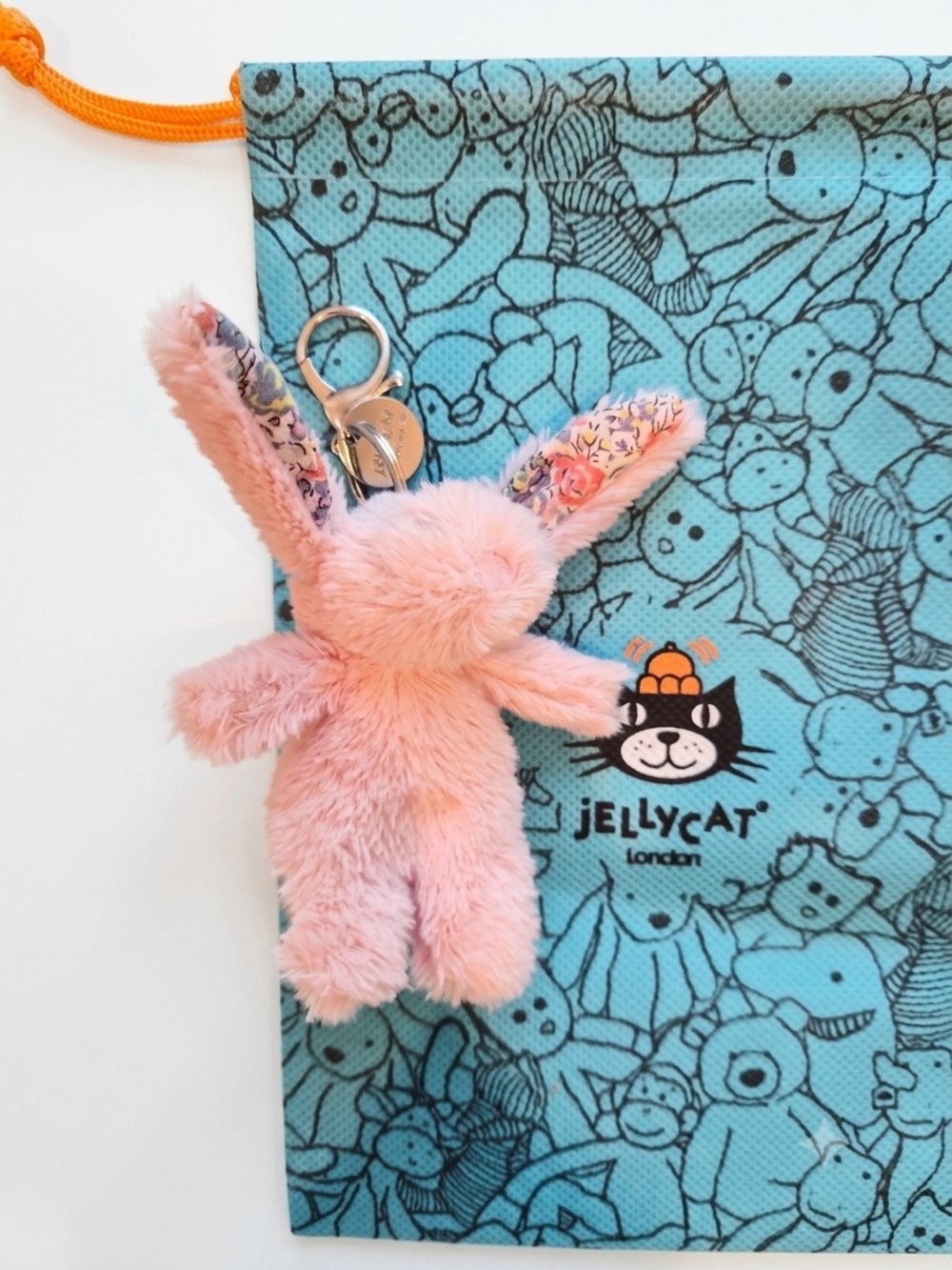 Jellycat Pink Bunny Bag Charm